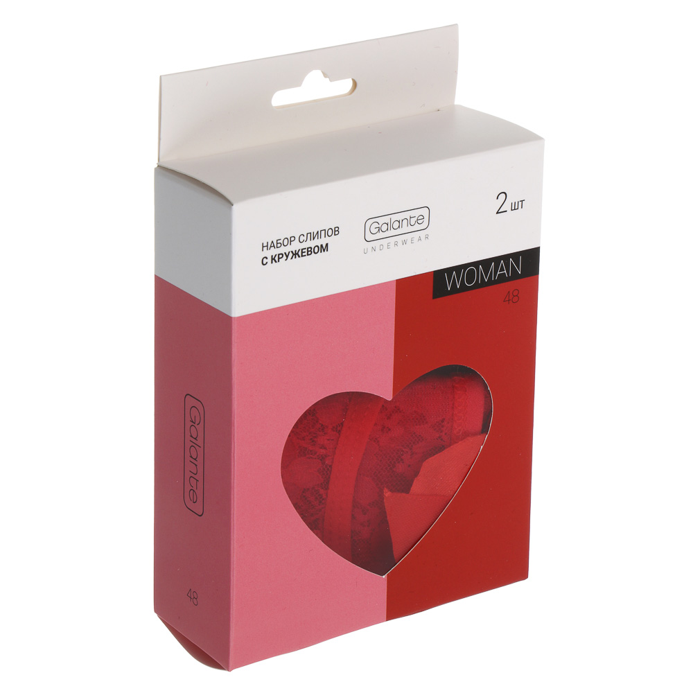 GALANTE Трусы женские с кружевом 2 шт, р.48, 95%вискоза, 5%спандекс, разноцветный, НГ2026-3, арт.№ 331-341