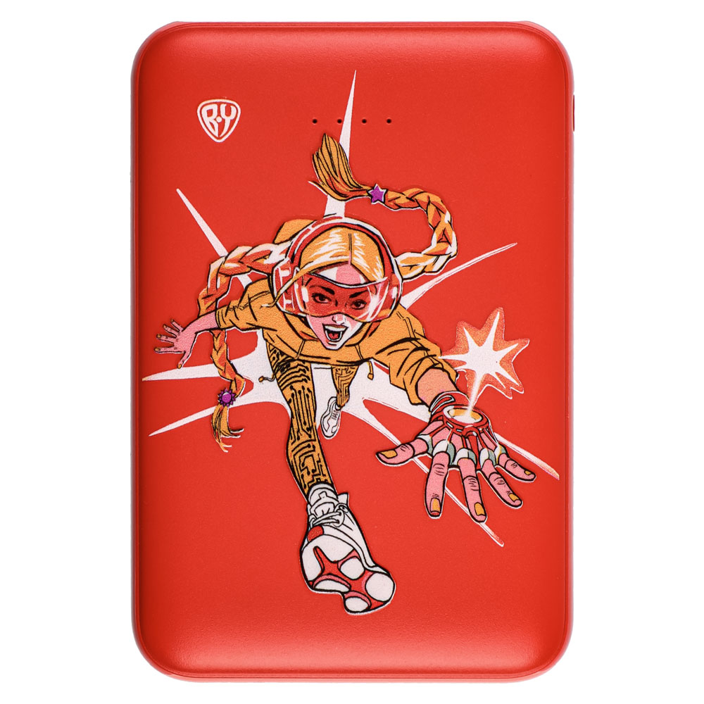 BY Аккумулятор мобильный, 5000мАч, 2xUSB, 2А, Герои, ЗАРЯ, арт.№ 031-036