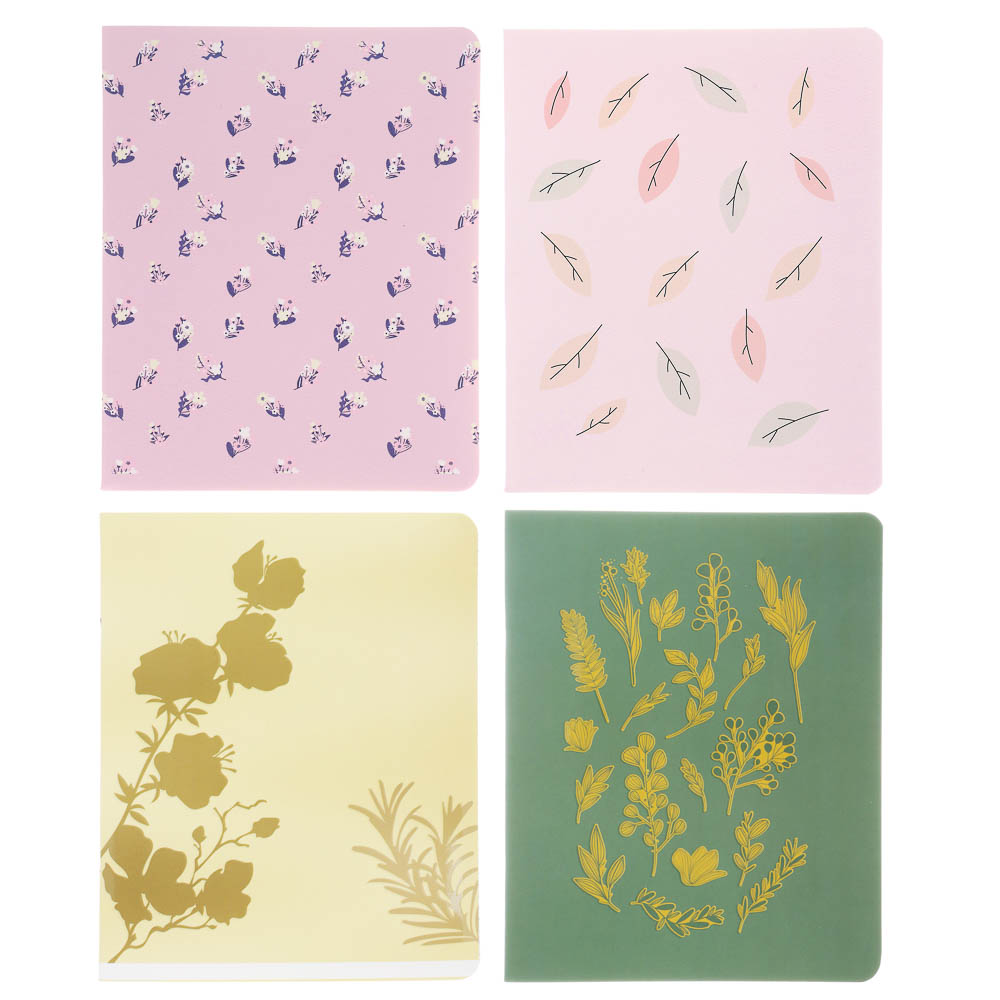 Тетрадь 48 л. "Botanica" А5, в клетку, на скобе, скругленные углы, в ассортим., арт.№ 578-175