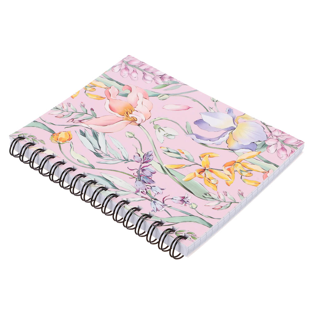 Блокнот "Botanica", 105х140 мм, 80л, клетка, мягкий переплет, спираль, в ассортим., арт.№ 540-021