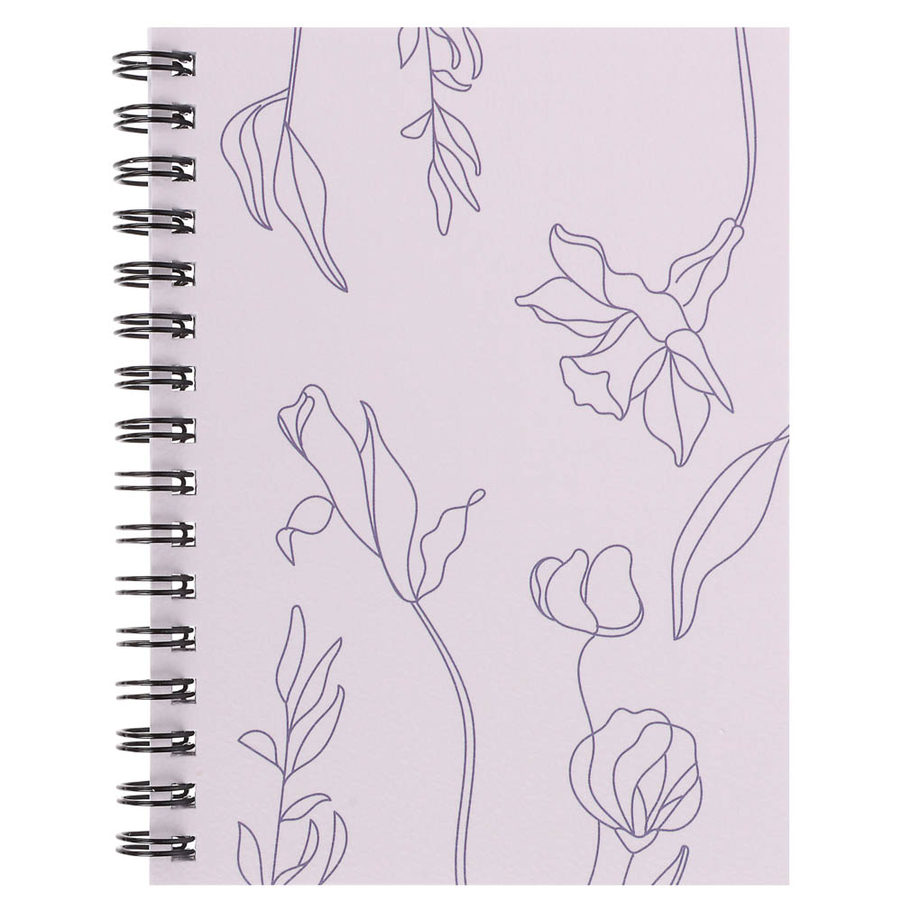 Блокнот "Botanica", 105х140 мм, 80л, клетка, мягкий переплет, спираль, в ассортим., арт.№ 540-021