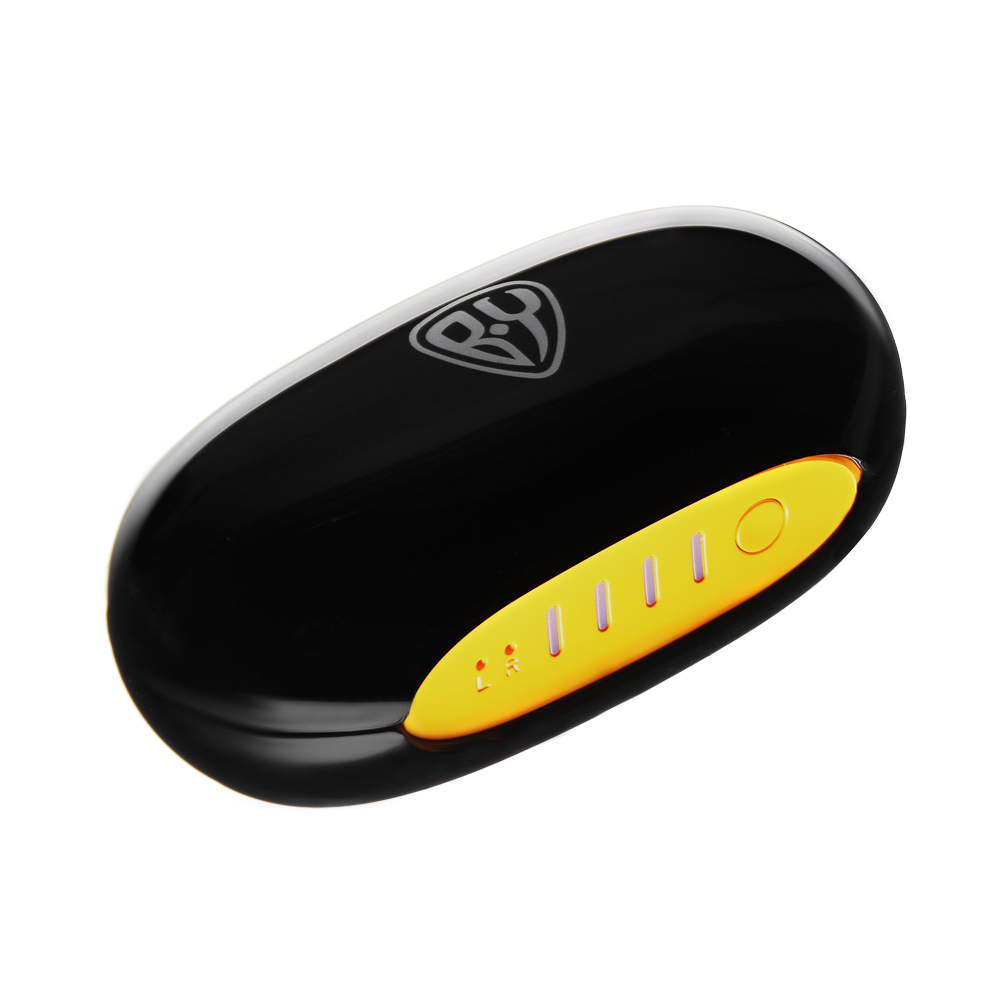 Наушники беспроводные TWS BY Рыжий, ANC шумоподавление, 37/320мАч, черно-оранжевые, арт.№ 410-204