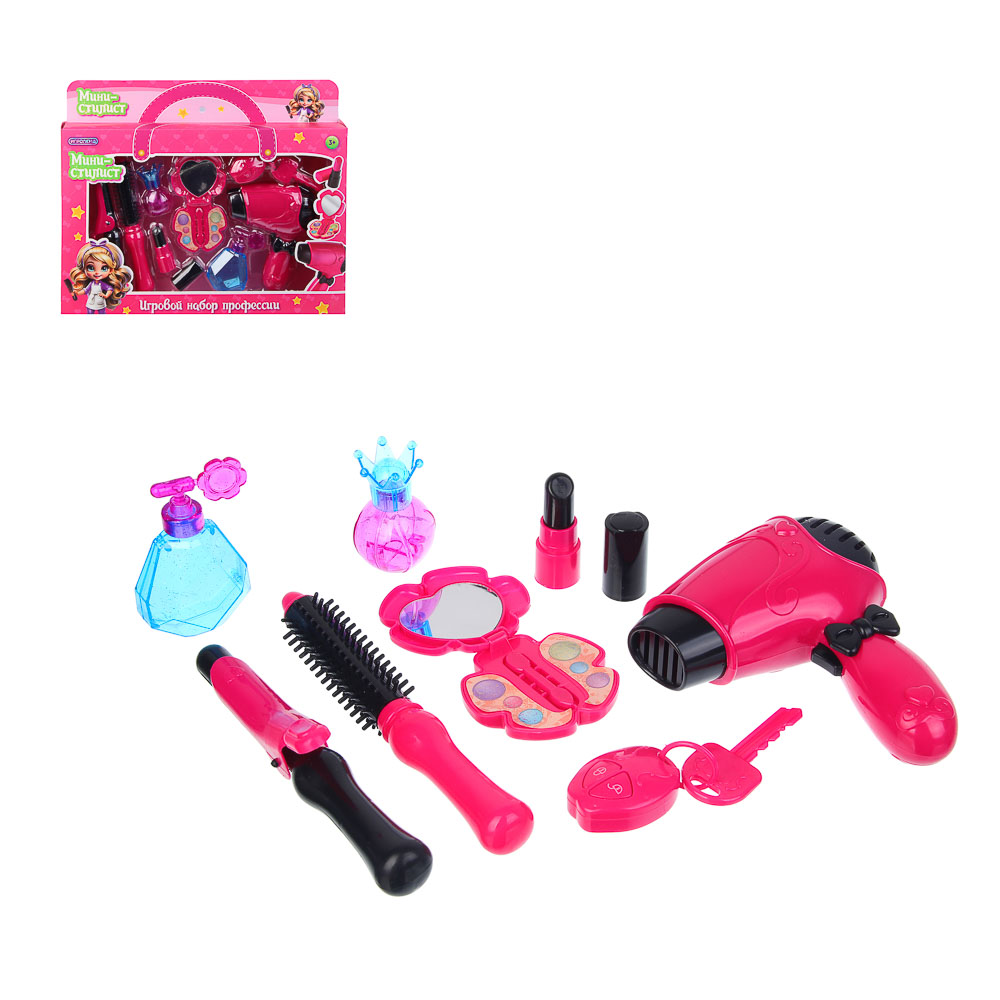 ИГРОЛЕНД Набор игровой профессии мини "Стилист" в коробке, PP, ABS, 35х6х28,5 см, арт.№ 294-223