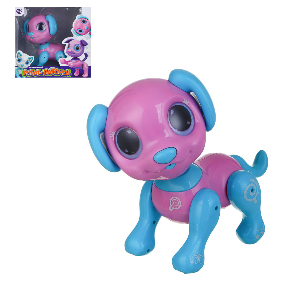 ИГРОЛЕНД Игрушка интерактивная робот-питомец, движ., звук,свет, 3ААА, ABS, 20х20х12см, 3 дизайна, арт.№ 272-651
