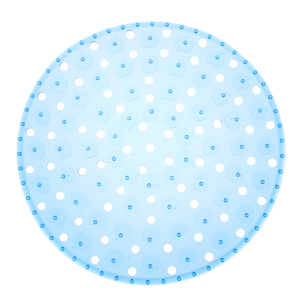 VETTA Коврик в раковину противоскользящий, ПВХ, d32см "Яблоки", 4 цвета, арт.№ 462-090