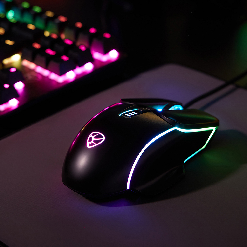 BY Игровая мышь проводная Mortar 7000dpi,7D,A725F,RGB,220см, арт.№ 405-053