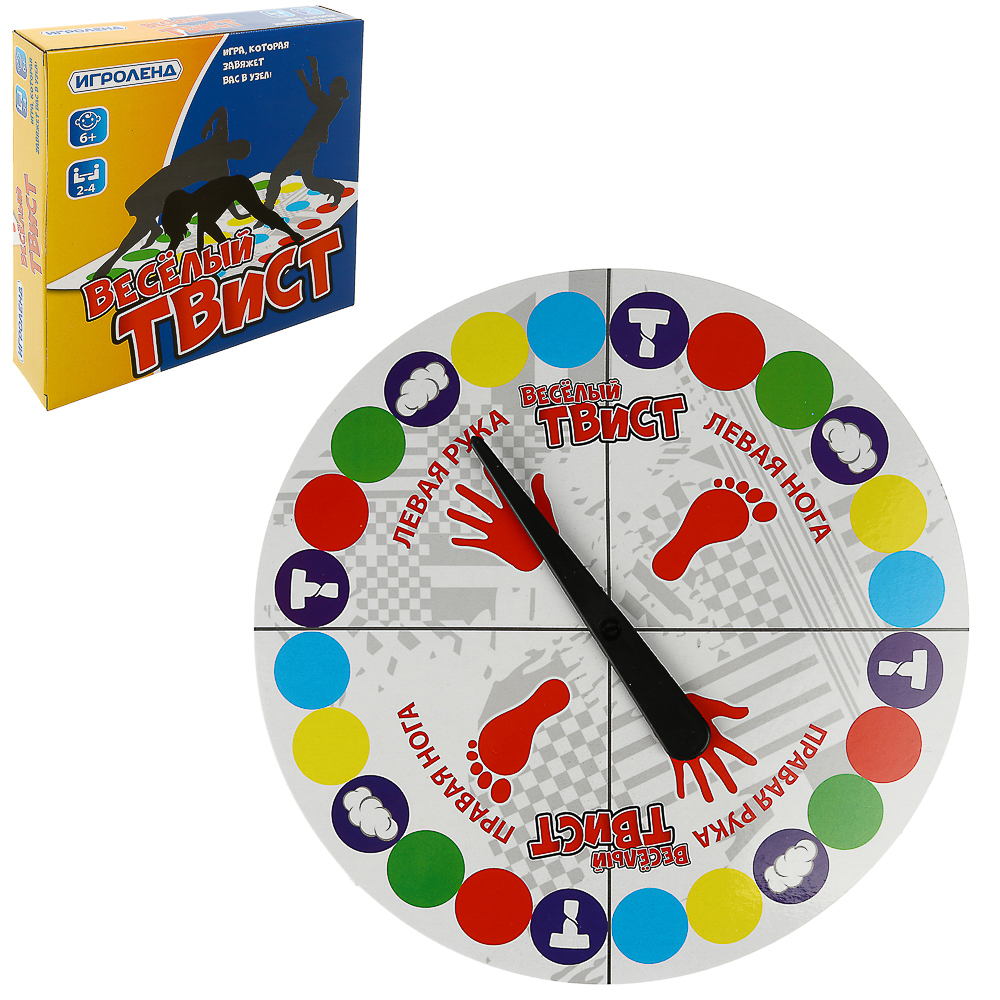 ИГРОЛЕНД Игра настольная "Веселый твист", PP, 26,5х26,5х5,5см, арт.№ 897-054