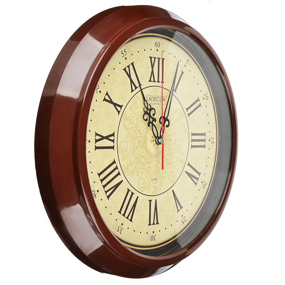 LADECOR CHRONO Часы настенные круглые, d30см, пластик, 3 дизайна, арт.№ 581-811
