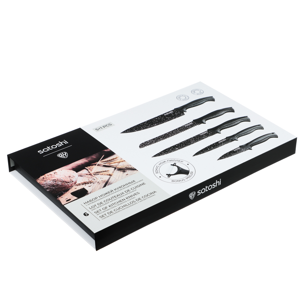 SATOSHI Рито Набор ножей кухонных 6пр, в магнитной коробке, арт.№ 803-403