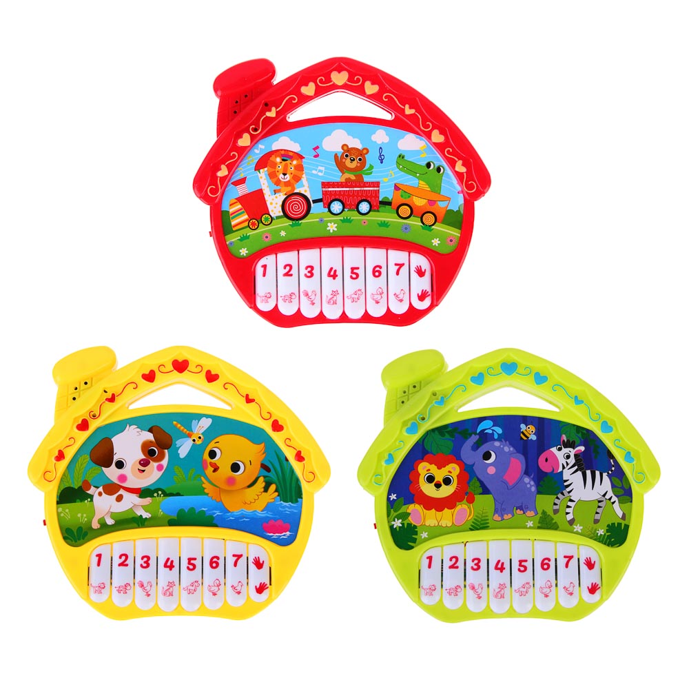 ИГРОЛЕНД Игрушка интерактивная "Пианино Сказочные песенки", звук, PP, 2АА, 20,3x21,4x2,8см, арт.№ 272-721