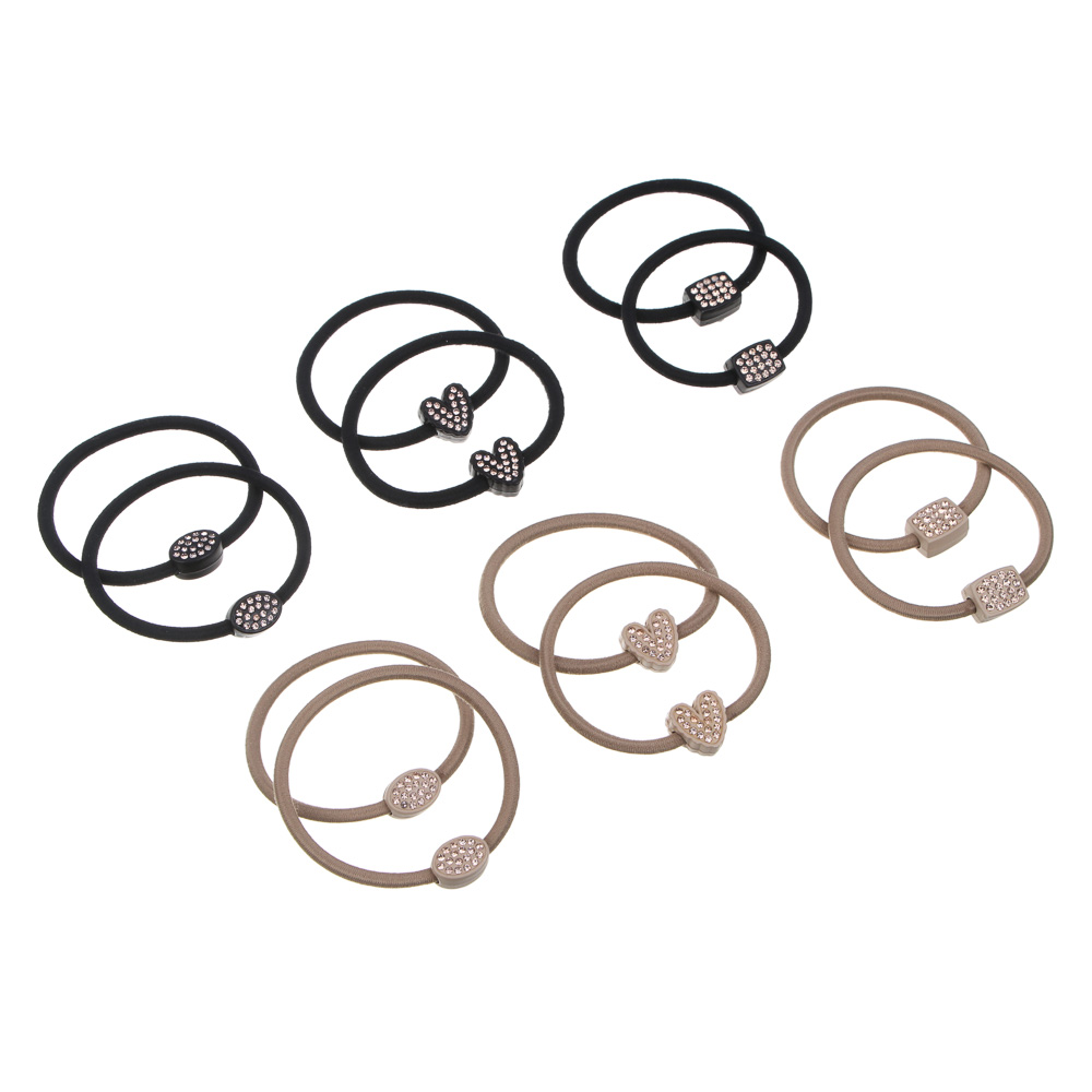 Резинки для волос ЮНИLOOK  2шт, d5,5см, полиэстер, пластик, 3 дизайна, 2 цвета, ACS-64, арт.№ 322-029