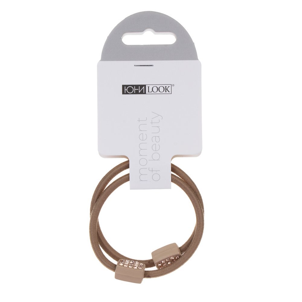 Резинки для волос ЮНИLOOK  2шт, d5,5см, полиэстер, пластик, 3 дизайна, 2 цвета, ACS-64, арт.№ 322-029