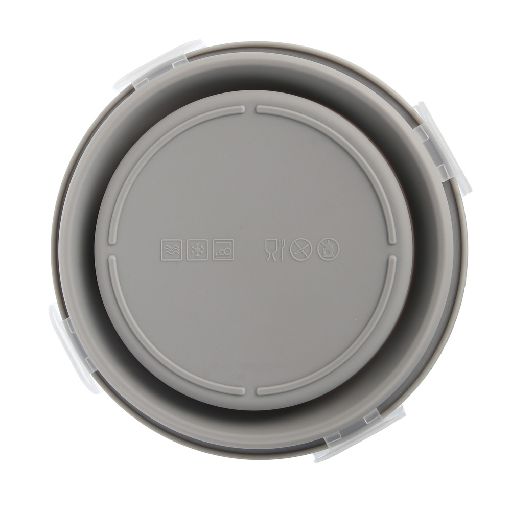 Миска складная туристическая тм BY Русские Супергерои, с крышкой, 750мл, силикон, арт.№ 123-009