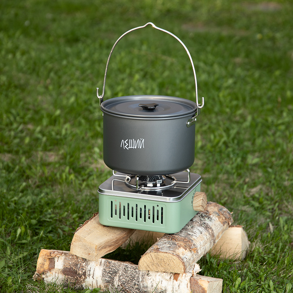 BY Котелок туристический, костровой, 4л, анодированный алюминий, арт.№ 123-010