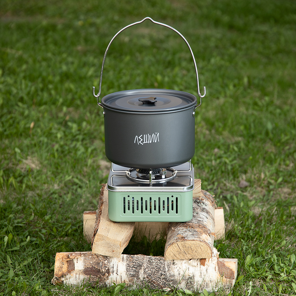 BY Котелок туристический, костровой, 4л, анодированный алюминий, арт.№ 123-010