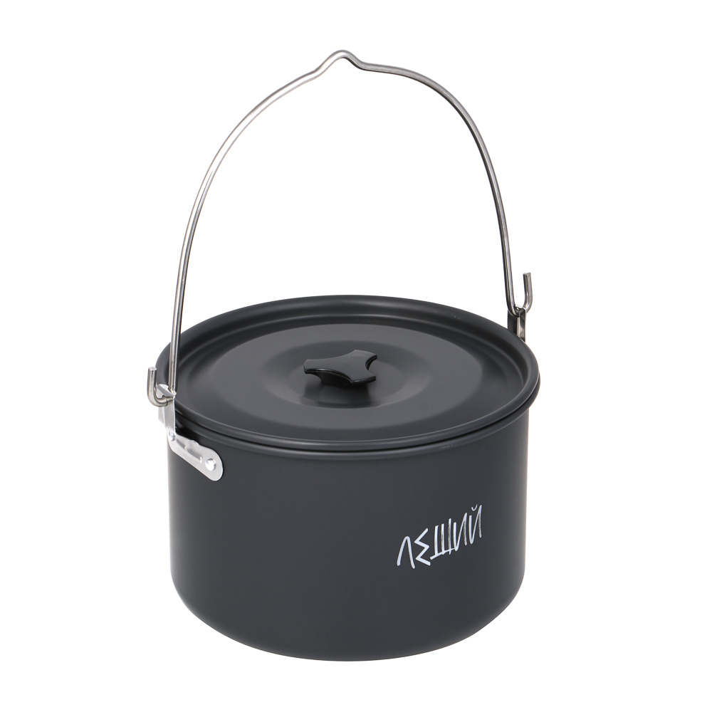 BY Котелок туристический, костровой, 4л, анодированный алюминий, арт.№ 123-010