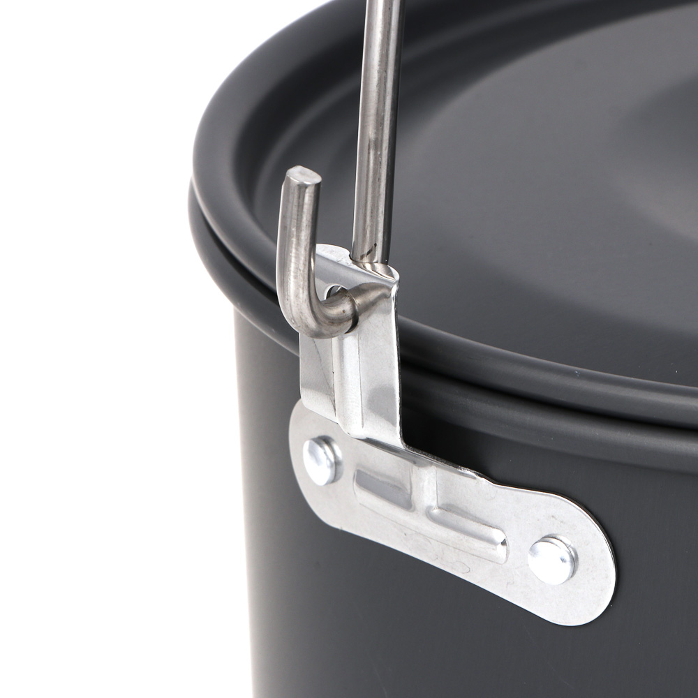 BY Котелок туристический, костровой, 4л, анодированный алюминий, арт.№ 123-010