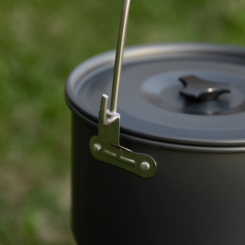 BY Котелок туристический, костровой, 4л, анодированный алюминий, арт.№ 123-010