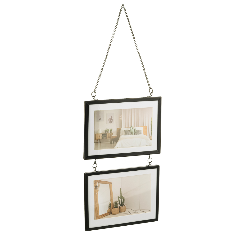 LADECOR Фоторамка на шнуре, 2 фото 10х15см, металл, 2 цвета, арт.№ 424-054