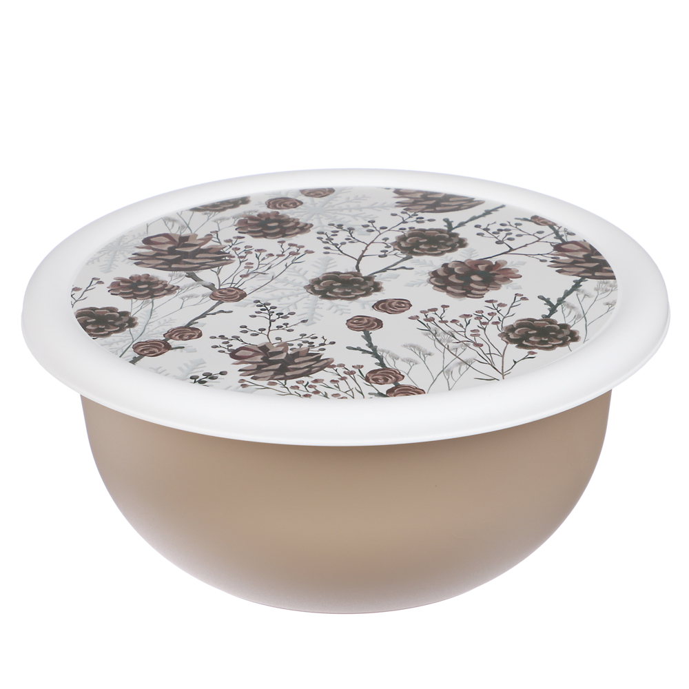 Шишки, Гном Миска с крышкой 1,2л, пластик, 2 дизайна, арт.№ 861-472