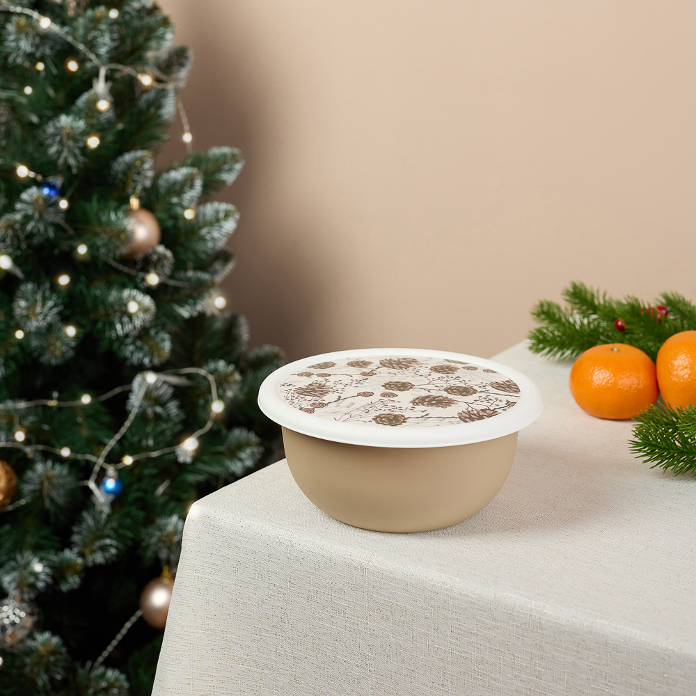 Шишки, Гном Миска с крышкой 1,2л, пластик, 2 дизайна, арт.№ 861-472