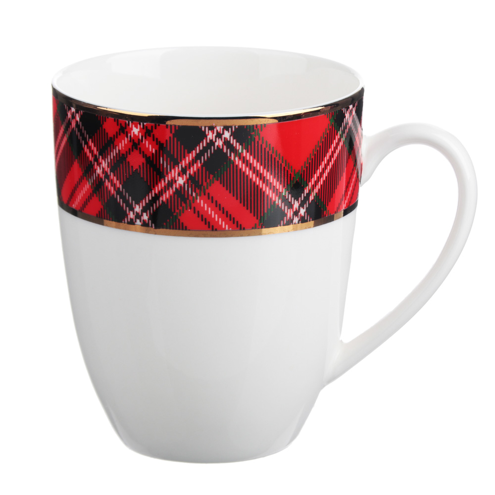 MILLIMI Шотландка Кружка 400мл, костяной фарфор, арт.№ 820-166