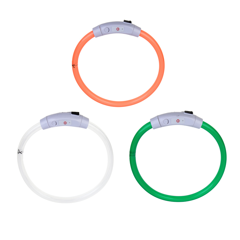 VETTA Ошейник светящийся с USB зарядкой, поливинилхлорид, ABS пластик, 52,5 см, арт.№ 273-457