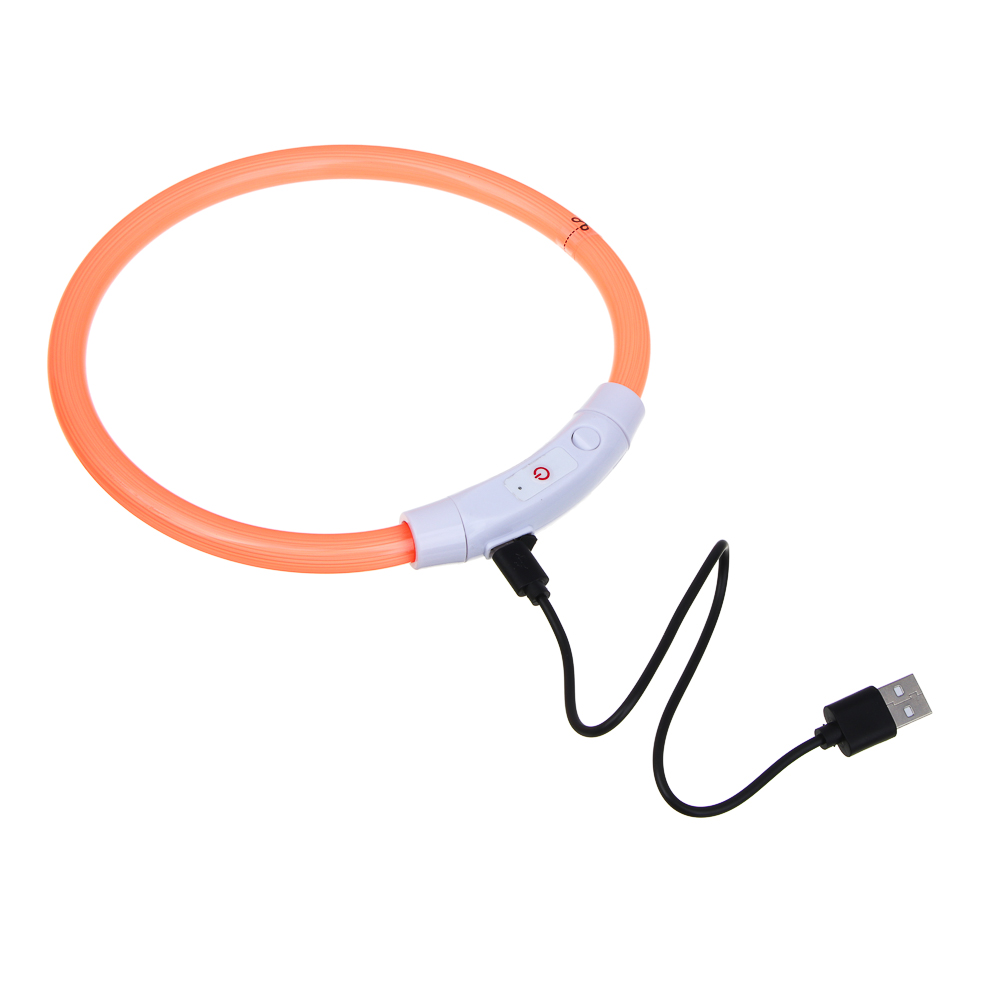 VETTA Ошейник светящийся с USB зарядкой, поливинилхлорид, ABS пластик, 52,5 см, арт.№ 273-457