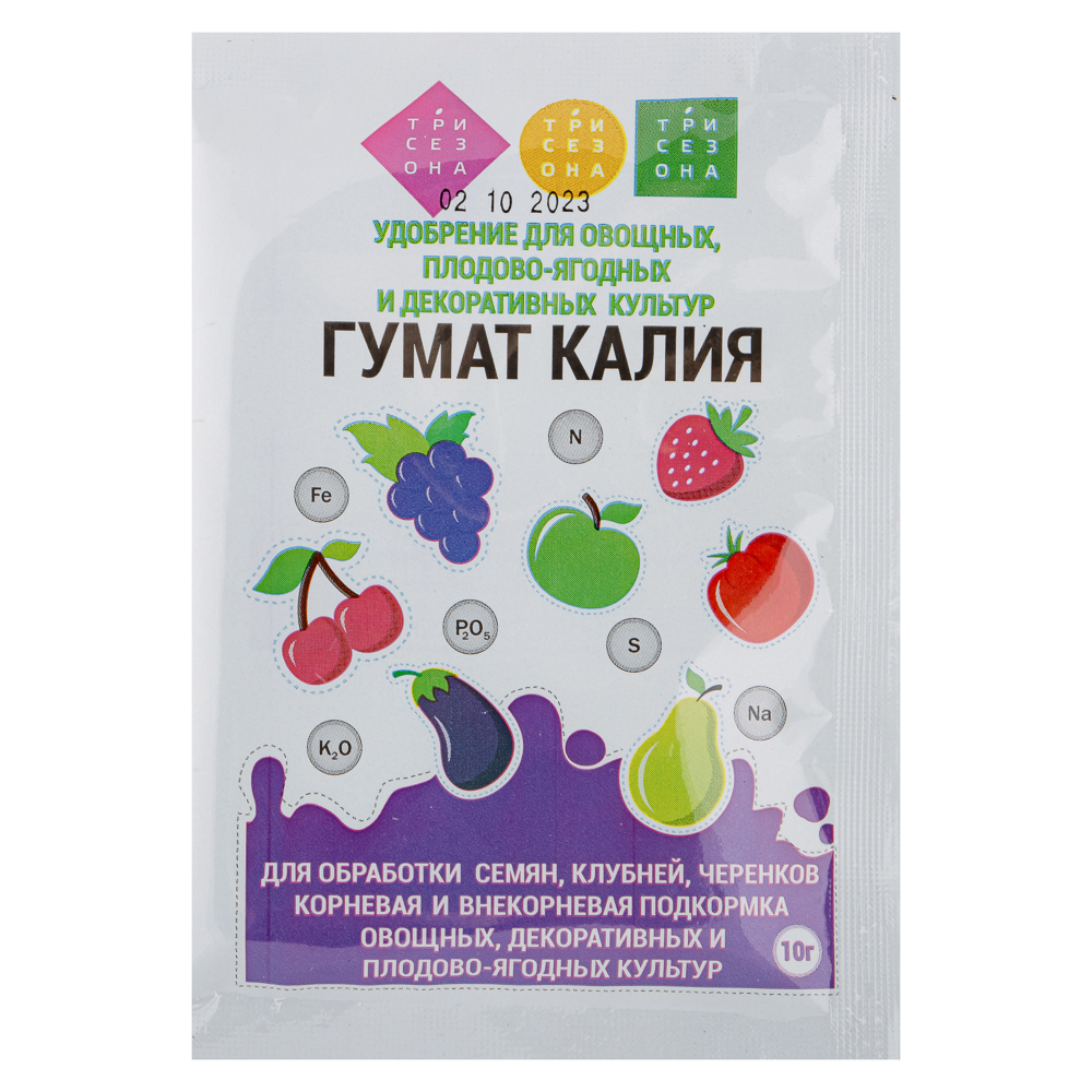 Удобрение Гумат калия сухой 10гр., арт.№ 189-015