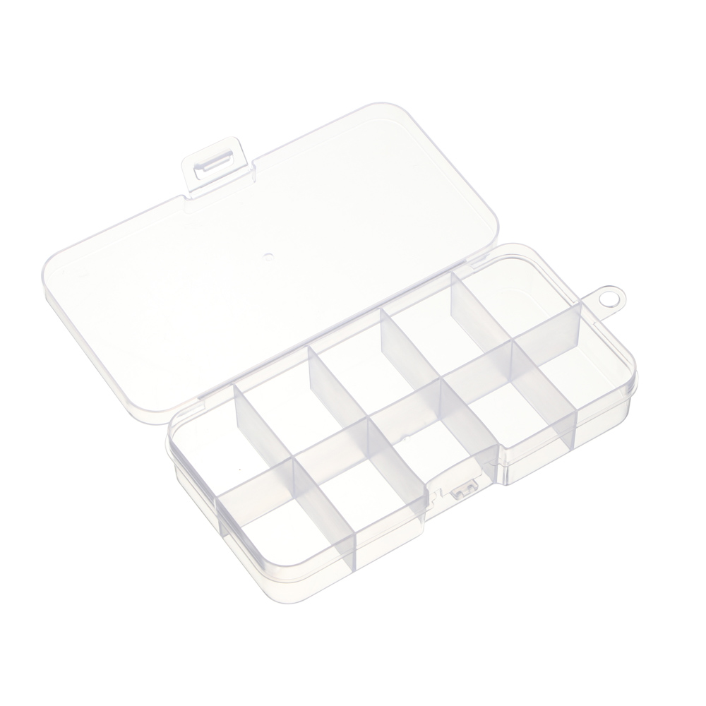 Контейнер для бисера 10 отделений, 12,7x6,5x2,3см, пластик, арт.№ 366-240