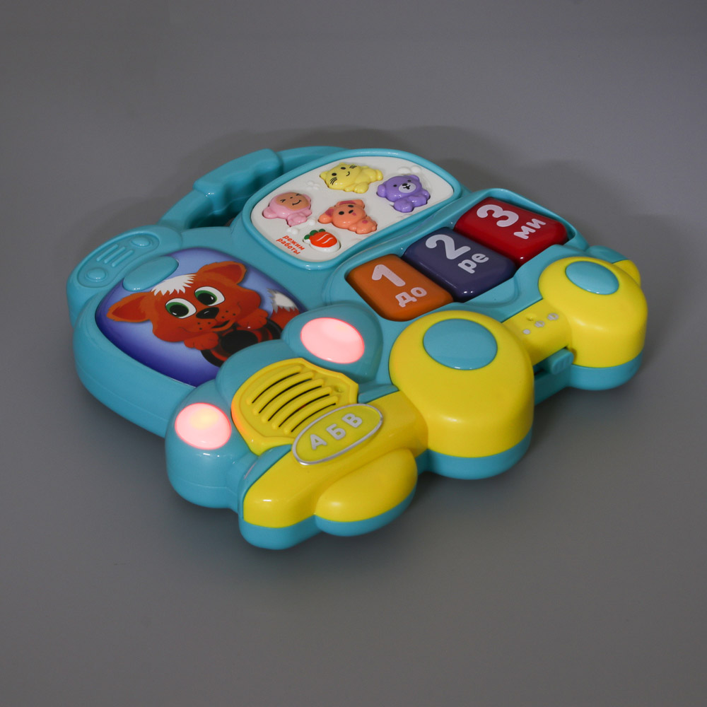 ИГРОЛЕНД Бизиборд обучающий "Автобус-пианино", свет, звук, 2АА, ABS, 15х3,1х15см, 2 цвета, арт.№ 272-730