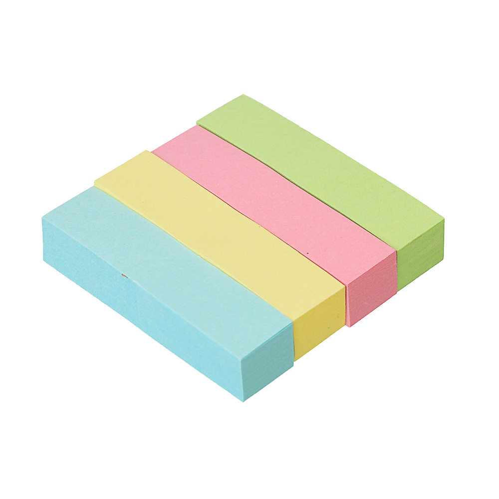 Закладки с клеевым краем бумажные ClipStudio 50x12мм, 4x100 листов, 4 цвета, арт.№ 533-016