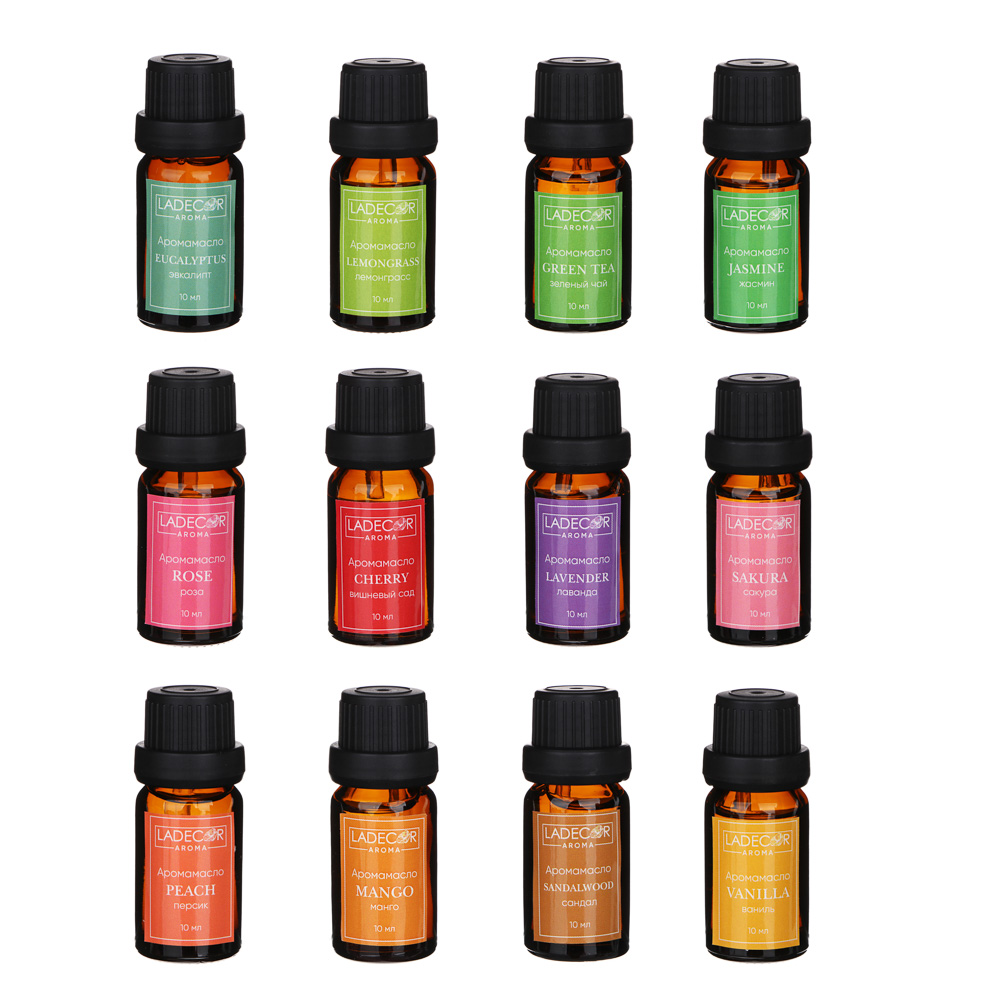LADECOR Аромамасло 10мл, Y10A ,12 ароматов, арт.№ 536-320