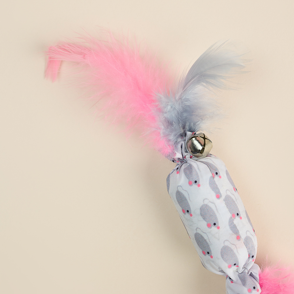 VETTA Игрушка для домашних животных, ПЭ, перья, 5,5х2,5 см, арт.№ 273-130