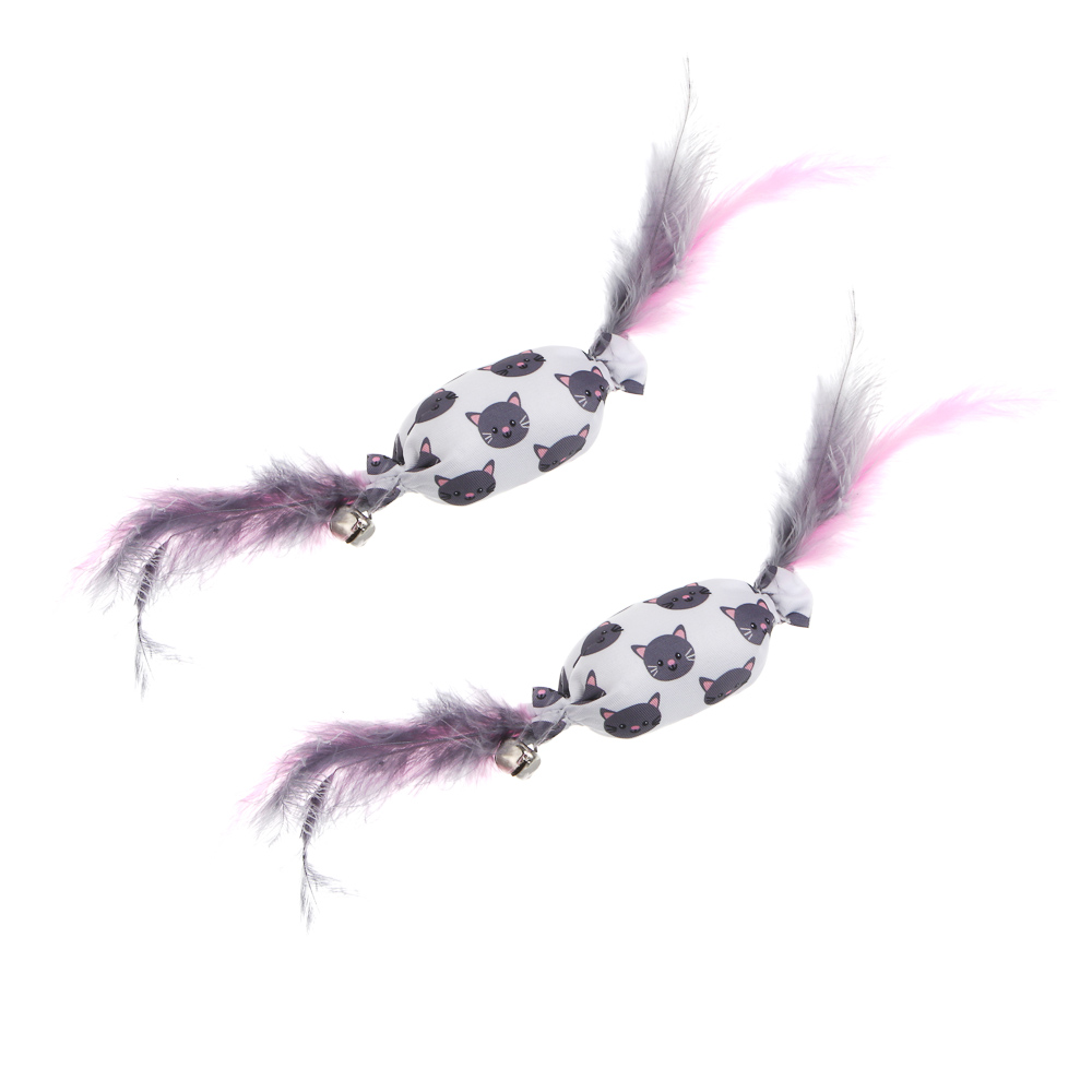 VETTA Игрушка для домашних животных, ПЭ, перья, 5,5х2,5 см, арт.№ 273-130