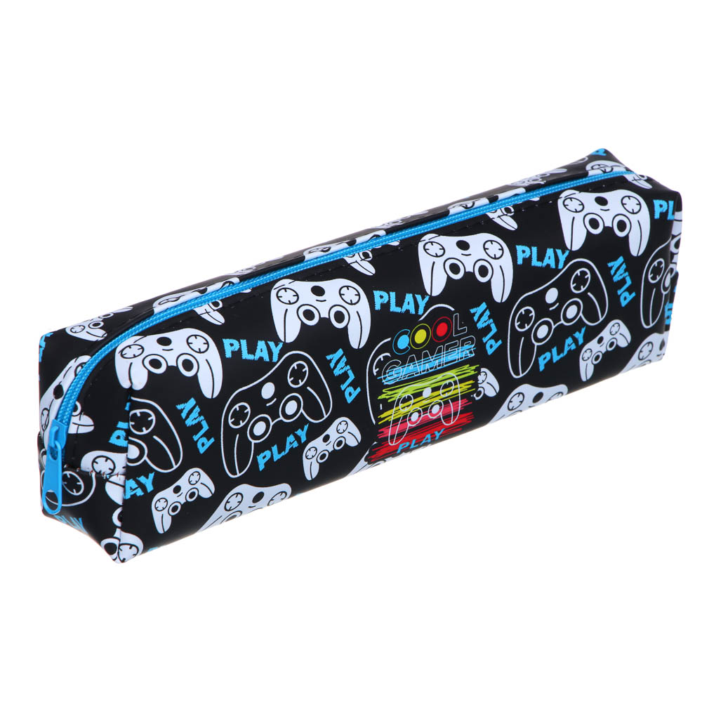 КУЛ ГЕЙМЕР Пенал прямоугольный, 20,5Х6Х4см, искусственная кожа с печатью, ПВХ бокс, арт.№ 238-372