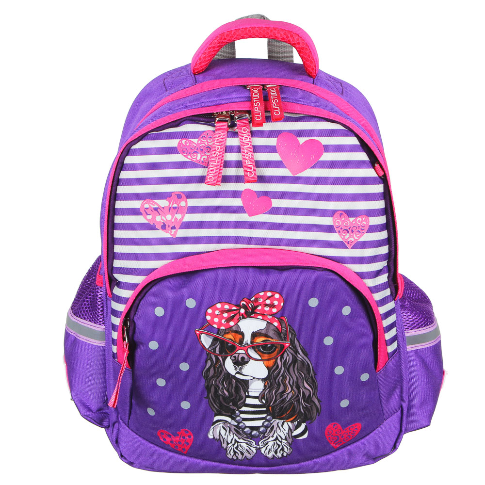 Гламур дог Рюкзак подростковый, 41x31x18см, ПЭ, 2 отд, 3 карм, эргономичная спинка, уплотнен. лямки, арт.№ 254-242