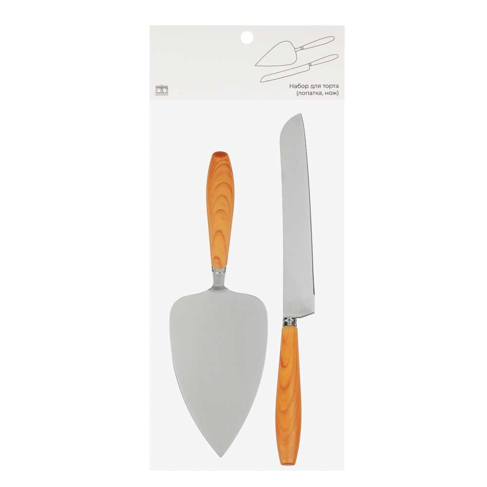 Набор для торта лопатка 26см + нож 28см, нерж.сталь, арт.№ 815-413