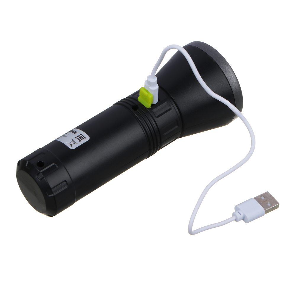 Фонарь ручной тм ЕРМАК, LED+COB, 4 режима, 1200мАч, 5,8х14,8см, арт.№ 224-078