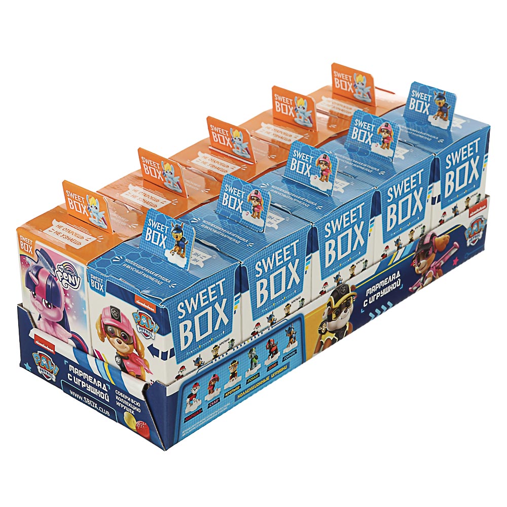 СВИТБОКС Мармелад 10гр с игрушкой в коробочке, 4 вида ЛИТЛ ПОНИ/ЩЕНЯЧИЙ ПАТРУЛЬ/ЛЕДИ БАГ/ВСПЫШ, арт.№ 201-246