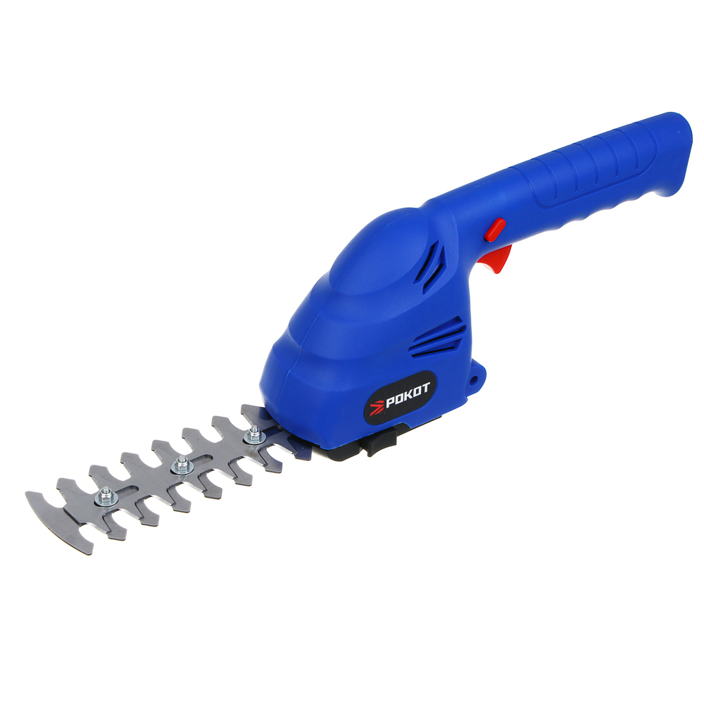 РОКОТ Кусторез с встроенным аккум., 7.4 v, 1350 об/мин,  з/у type-c, 2 см.лез 80х50 и 70х150мм, арт.№ 691-081