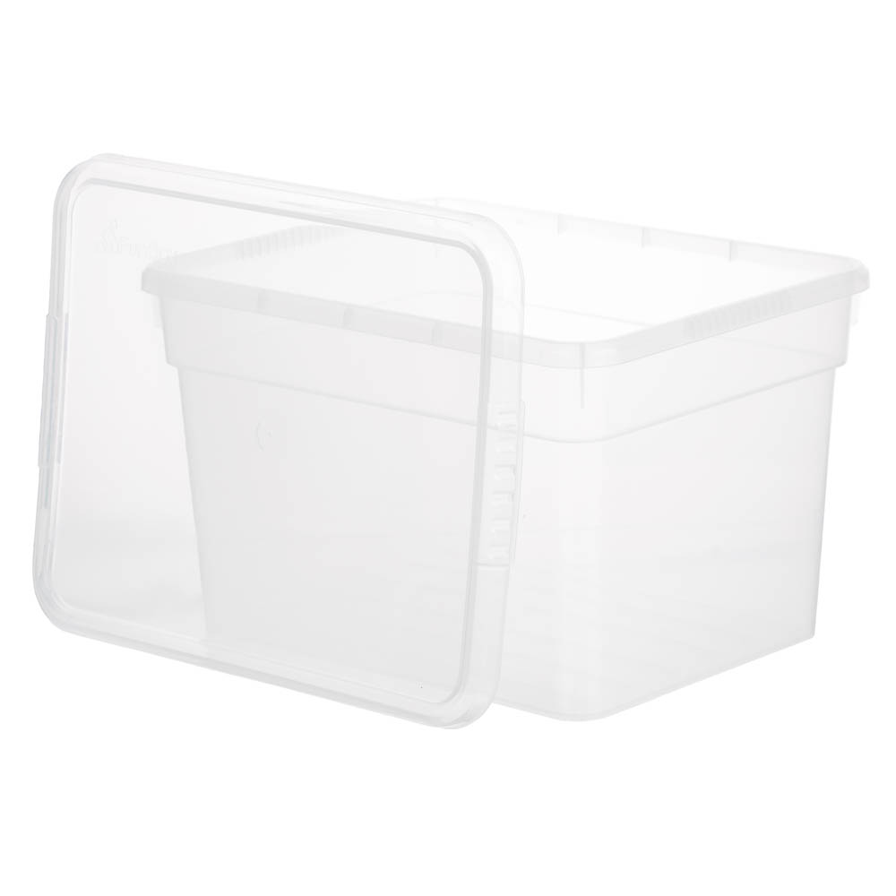 Ящик для хранения с крышкой 5л BASIC, полипропилен, 25х19х16см, арт.№ 406-137