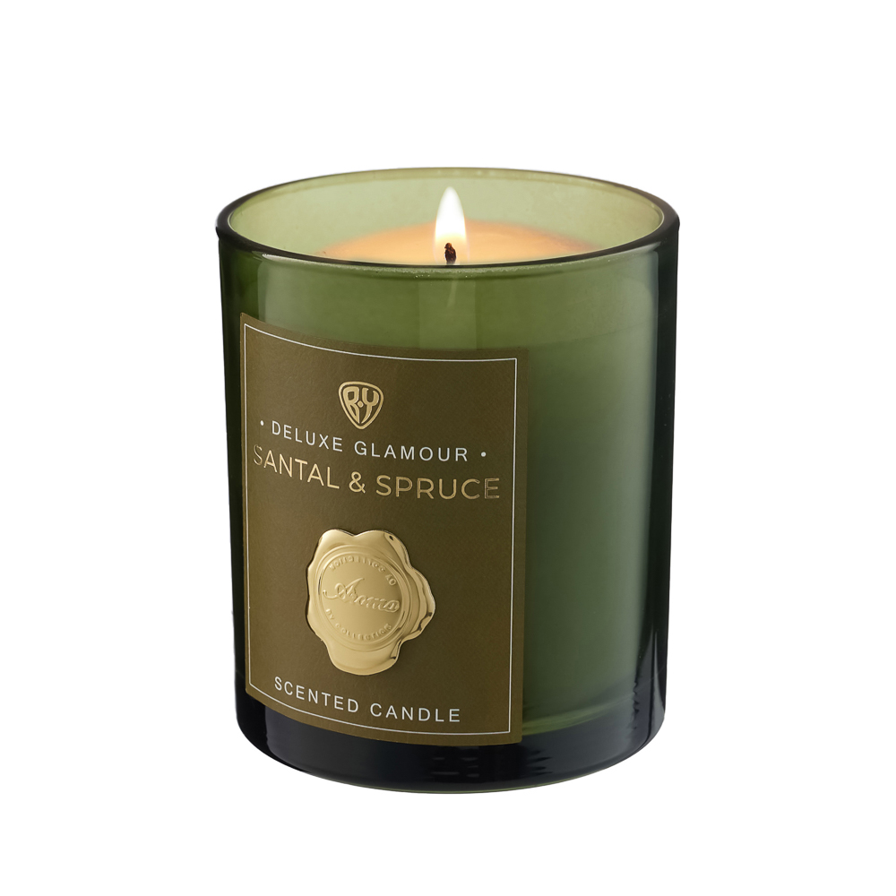 BY Свеча ароматизированная Deluxe Glamour, 200гр. Santal & Spruce, арт.№ 412-224