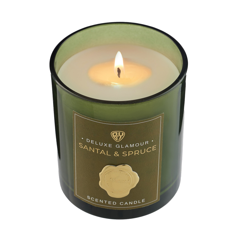 BY Свеча ароматизированная Deluxe Glamour, 200гр. Santal & Spruce, арт.№ 412-224