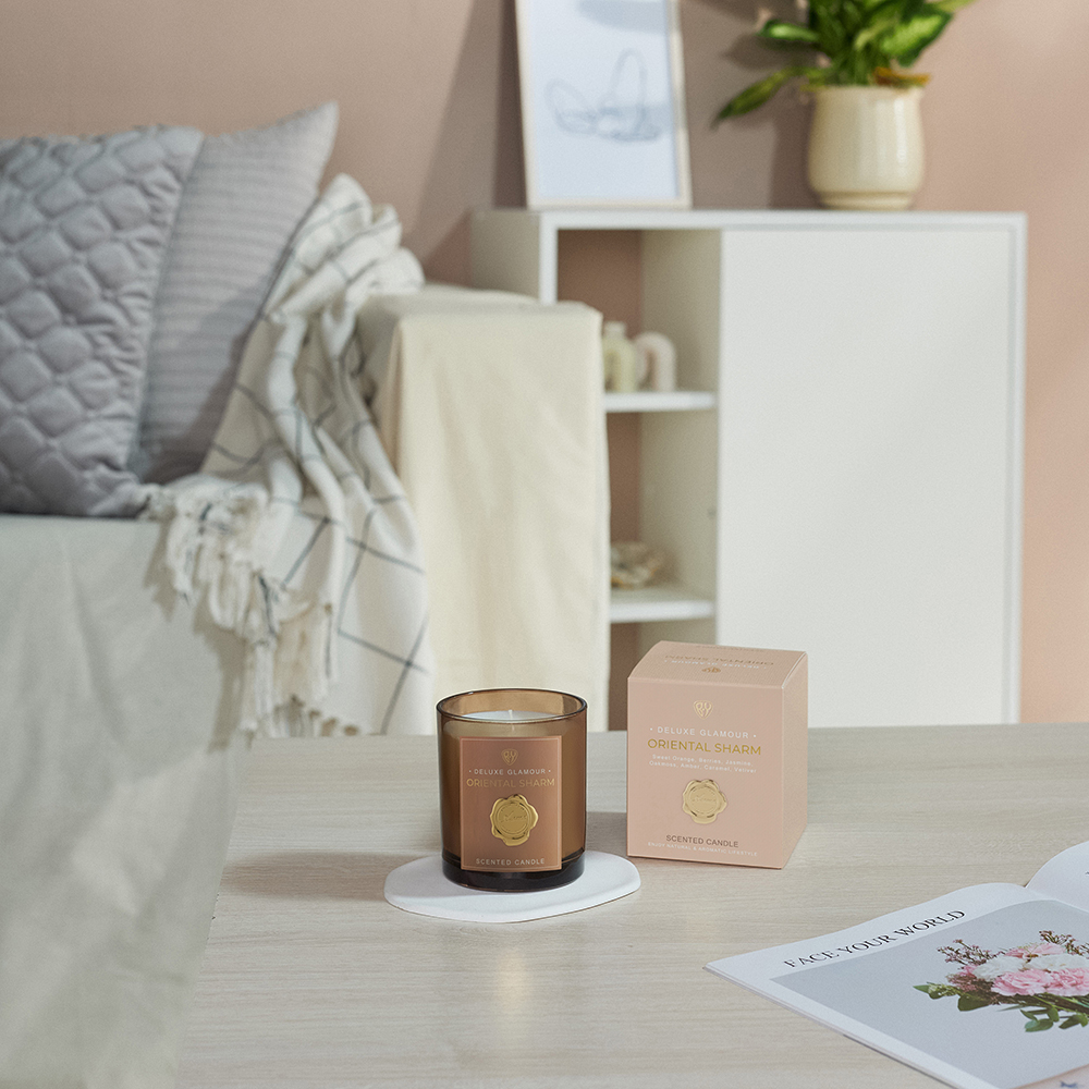 BY Свеча ароматизированная Deluxe Glamour, 200гр., Oriental Sharm, арт.№ 412-227