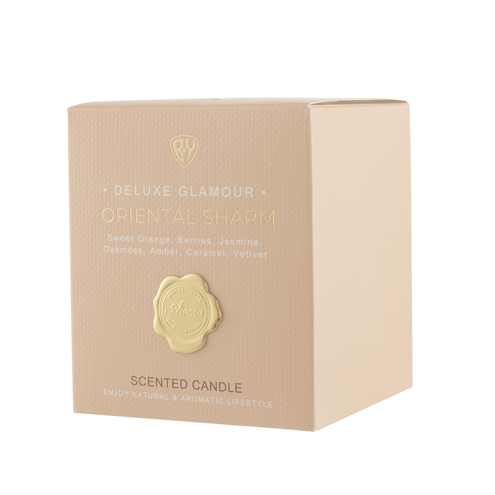 BY Свеча ароматизированная Deluxe Glamour, 200гр., Oriental Sharm, арт.№ 412-227
