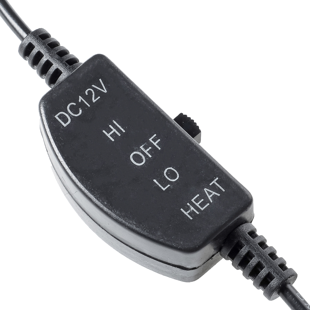 ЕРМАК Накидка с подогревом, 12В, регулятор, 95x50 см, провод 130 см, черный, арт.№ 732-141