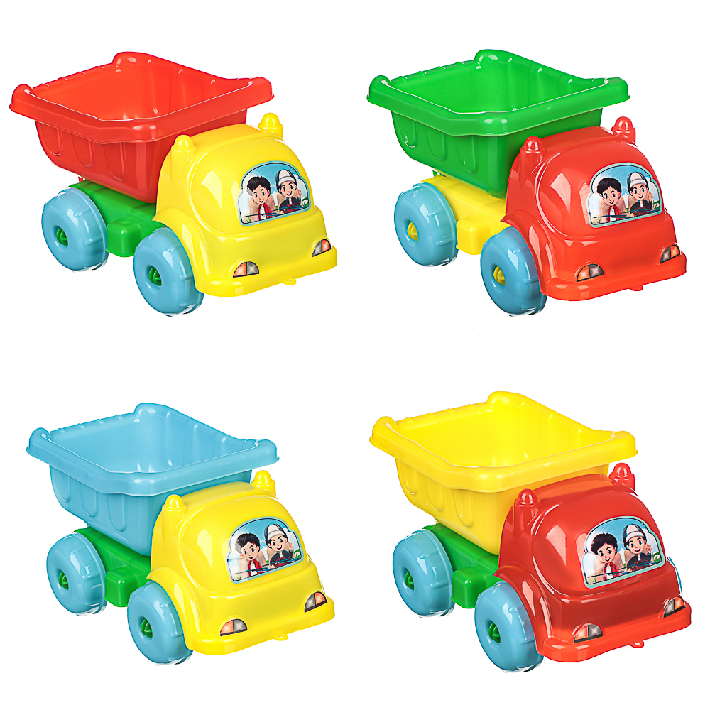 ИГРОЛЕНД Машинка игрушечная в сетке, пластик, 8x14,8x7,5 см, 4 дизайна, для детей 3+, арт.№ 292-458