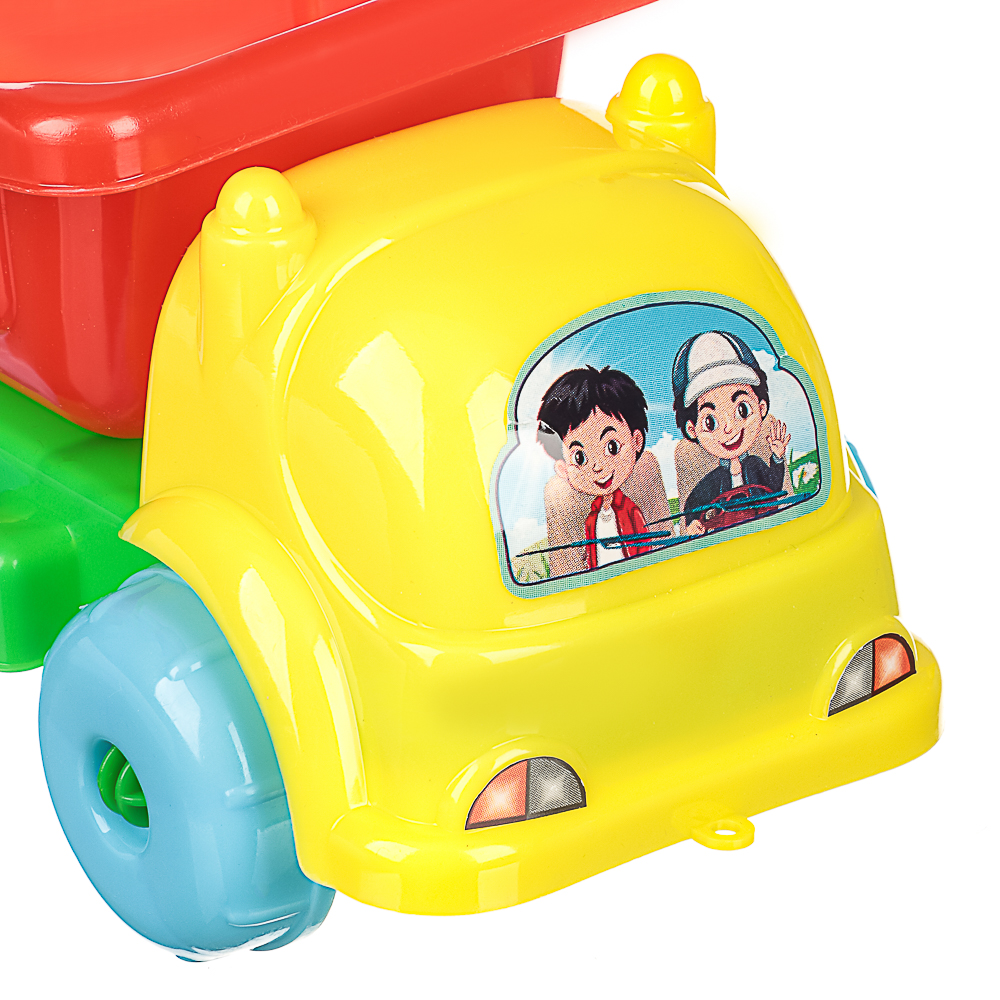 ИГРОЛЕНД Машинка игрушечная в сетке, пластик, 8x14,8x7,5 см, 4 дизайна, для детей 3+, арт.№ 292-458