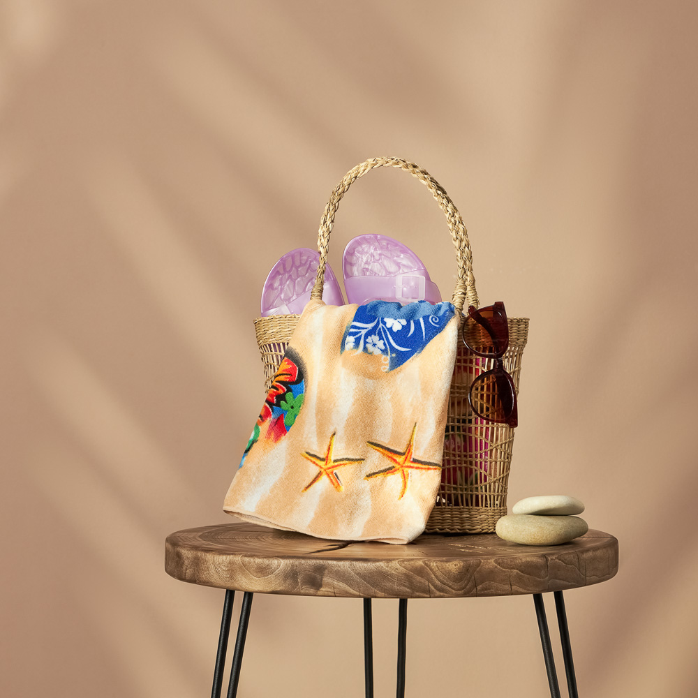 PROVANCE Саммер Полотенце пляжное 70х140см, 100% полиэстер, песочный пляж, арт.№ 496-041